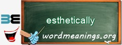 WordMeaning blackboard for esthetically